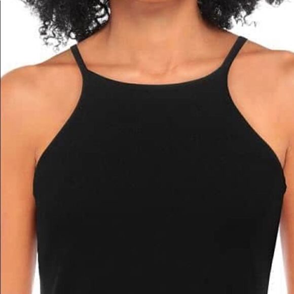 Love Moschino Halter Sleeveless Bodycon Knit Mini Dress with Crystal Heart Belt - Picture 5 of 9